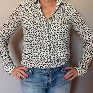 Banana Republic small tall b&w bi-length top